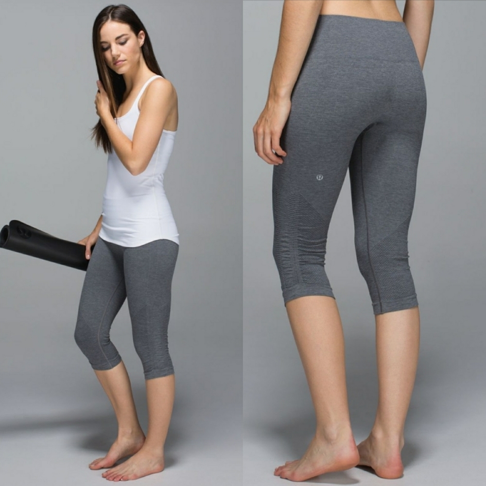 lululemon athletica Gray  blue Cropped Leggings